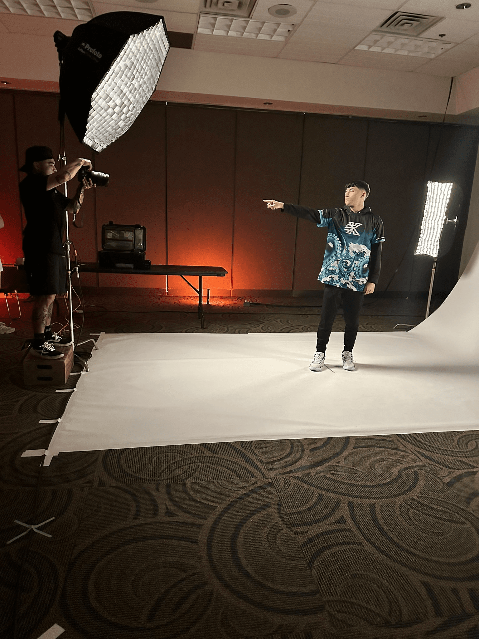 Behind the scenes of Kraken Seas jersey photoshoot